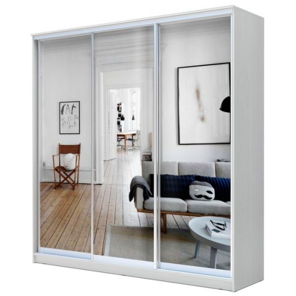 Шкаф-купе Хит-22-18-555, 1800x620x2200, Белый фасад шагрень