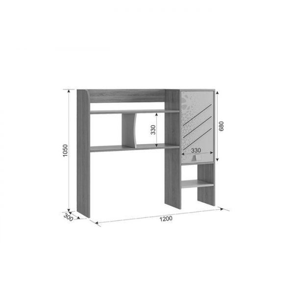 Детский гарнитур Энерджи №1 (Комплект 6 предметов) дуб сонома/белый