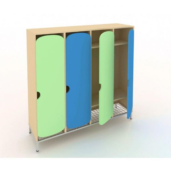 Шкаф для детской одежды с отделением для обуви, 1444 ? 340 ? 1520 мм, цвет синий / зелёный