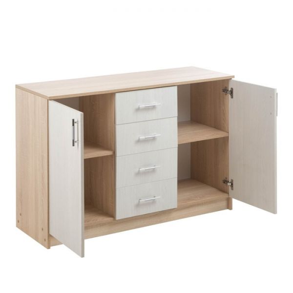 Комод Бася-1 820х1200х440 дуб сонома/ясень анкор светлый