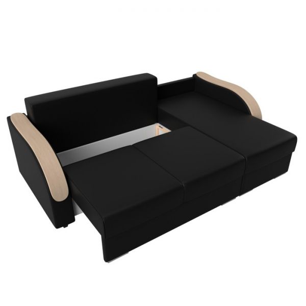 Угловой диван «Дарси», механизм еврокнижка, экокожа, цвет бежевый