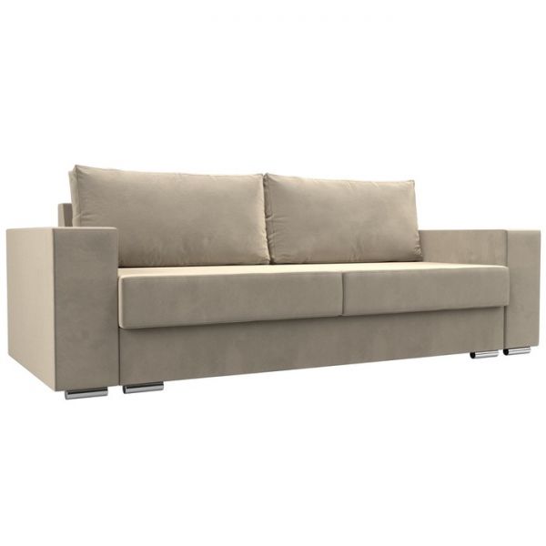 Прямой диван «Исланд», микровельвет, цвет бежевый