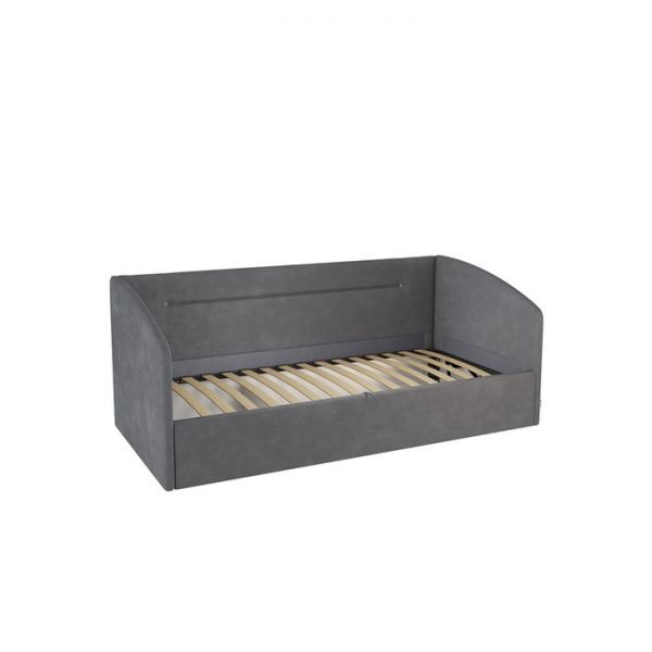 Софа с орт. основанием + ПМ Альба 900х2000 графит (велюр)