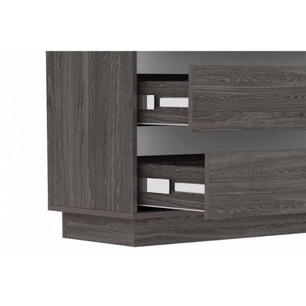 Комод Virginia НМ 011.01, 1242х400х994 Белый Скандинавский/Ясень Анкор темный