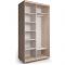 Шкаф-купе Стильный зеркало Ясень шимо светлый/Белый/Венге светлый 1600х600х2300