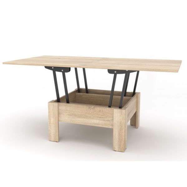 Стол-трансформер «Бета», 795(1590) ? 795 ? 475(815) мм, цвет дуб сонома