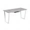 Стол АТЛАНТ-01 1100/1500*700х750 Бетон Чикаго светлый/Опора АТЛАНТ-Белый глянец