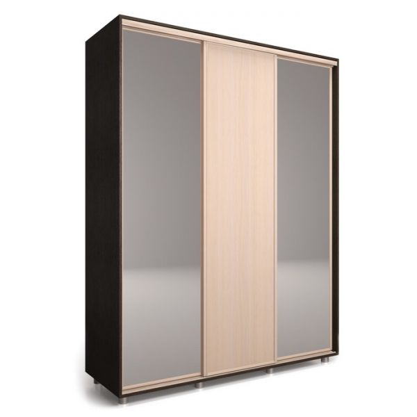 Шкаф-купе Удачный 2 зеркала 1770х600х2300 Венге Темный