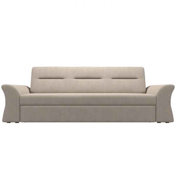 Прямой диван «Клайд», механизм дельфин, рогожка, цвет бежевый