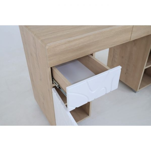 Стол письменый Кристабель-10 1200х450х790 дуб ирландский/белый матовый