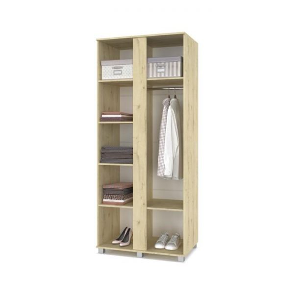 Шкаф Пандора-П22 520х900х2100 двухстворчатый с зеркалом Дуб ирландский