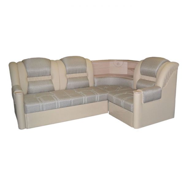 Диван угловой «Эльза-3», обивка рогожка «скиф 104», искуcственная кожа «Ecotex A 213»