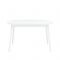 Стол раздвижной Leset Мидел, металл белый, стекло белое 1200/1520х700х740