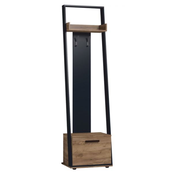 Вешалка Nature 77, 556 ? 397 ? 2100 мм, цвет дуб табачный craft / чёрный