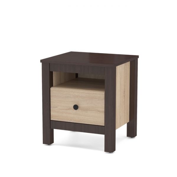 Тумба прикроватная Сканди, 468х420х516, Дуб сонома/Венге