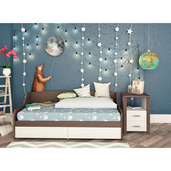 Тумба высокая, 520 ? 460 ? 750 мм, цвет нельсон / белый