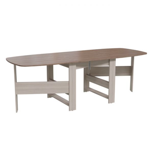 Стол книжка 880х300/900/1700/2280х740 Ясень шимо темный/светлый