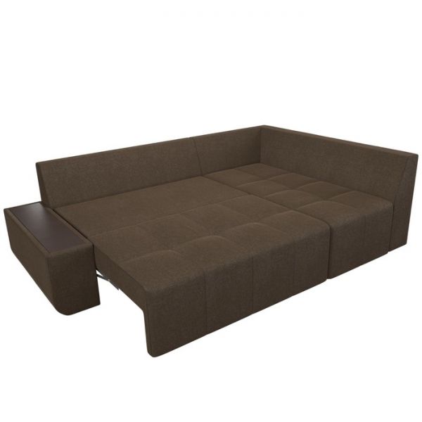 Угловой диван «Амадэус», правый угол, рогожка, цвет бежевый