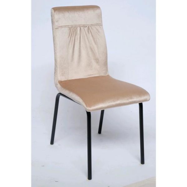 Стул «Милан 2», каркас металл, ППУ 40 мм, велюр, цвет бежевый