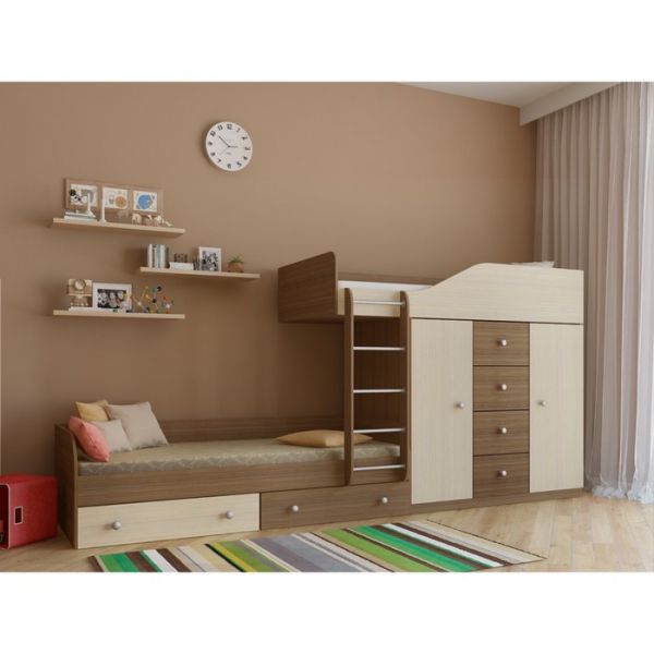 Детский комплекс «Астра 6», цвет дуб шамони/дуб молочный