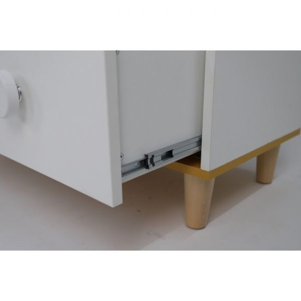 Шкаф 2-х створчатый с ящиком Манго-2 900х400х2000 белый/охра/палермо