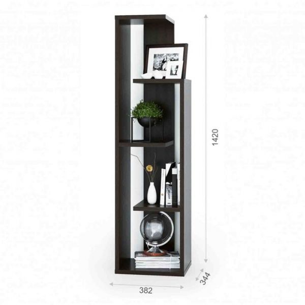 Стеллаж «Омега», 383 ? 344 ? 1420 мм, цвет венге