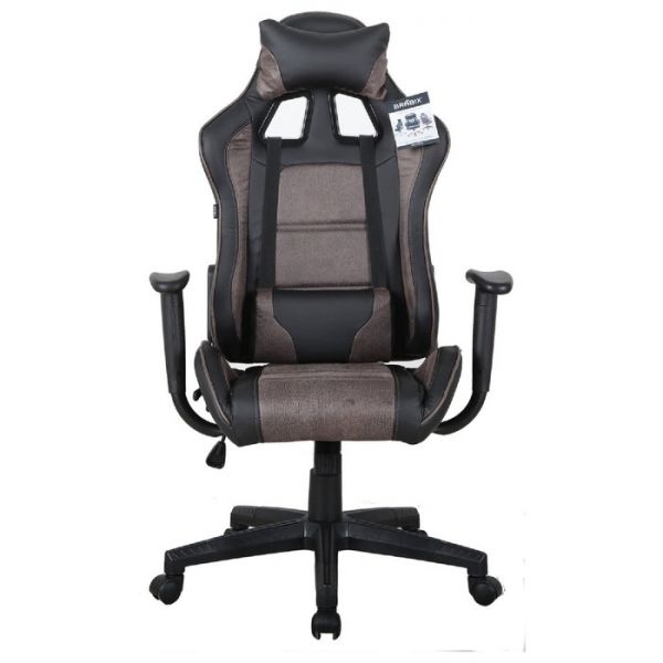 Кресло игровое BRABIX "GT Racer GM-100", две подушки, черное/коричневое