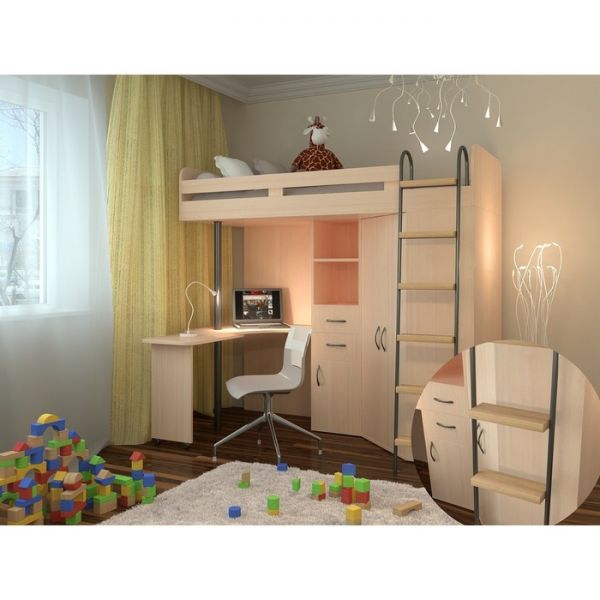 Детский комплекс «М-85», цвет дуб молочный/дуб молочный