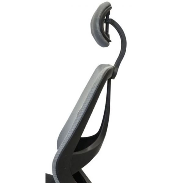 Кресло оператора BRABIX Saturn ER-400, с подголовником, комбинированное чёрное/серое