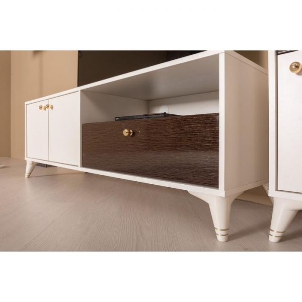 Тумба под ТВ Миндаль 13.260, 1468х475х508, Миндаль/Венге