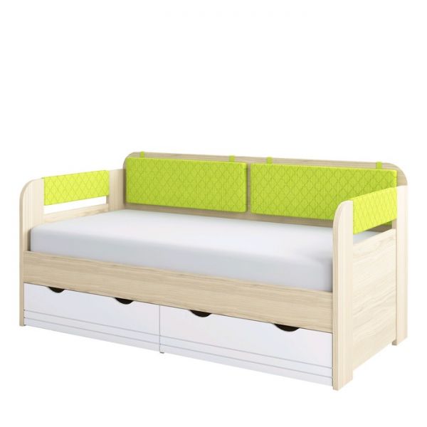 Кровать-тахта с подушками «Стиль 800.4», 1600 ? 800 мм, цвет туя светлая / лайм