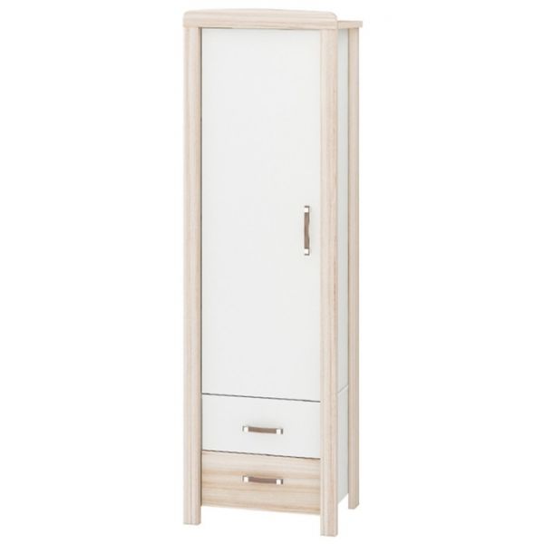 Витрина с глухим фасадом, 600 ? 360 ? 1910 мм, цвет карамель / белый