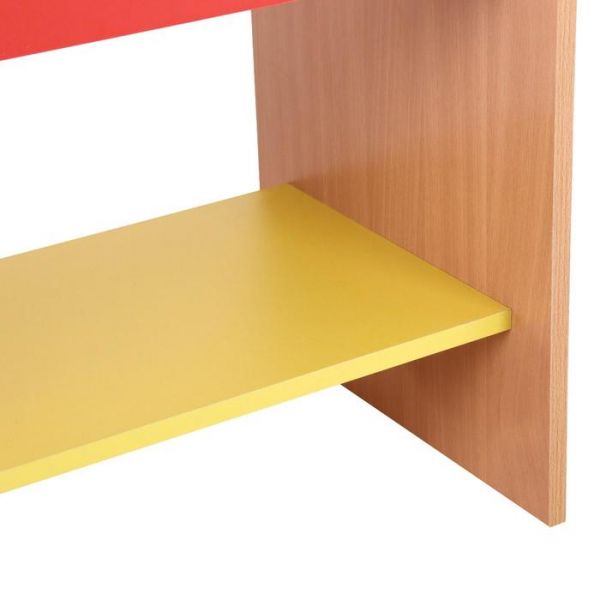 Центр воды и песка 900х500х600 бук бавария/жёлтый/красный