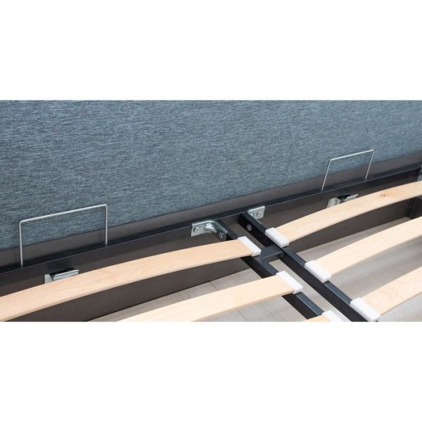 Кровать Илона, 1600х2000, ортопедическое осн+ПМ, Ролан/Серо-бирюзовый