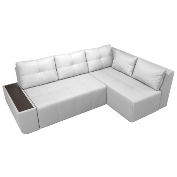 Угловой диван «Амадэус», правый угол, экокожа, цвет бежевый