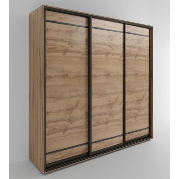 Шкаф-купе «Акцент-Лайт Д», 1500 ? 600 ? 2310 мм, ЛДСП, цвет дуб крафт