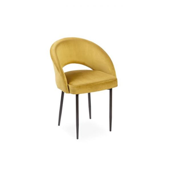 Стул Мирелла Золотой велюр 14/ Лайт металл  Коричневый