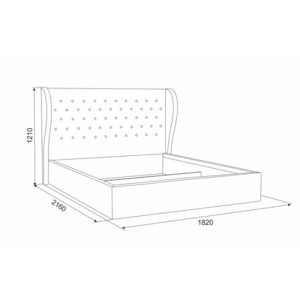 Каркас кровати Жасмин, 1600х2000, Изумруд велюр