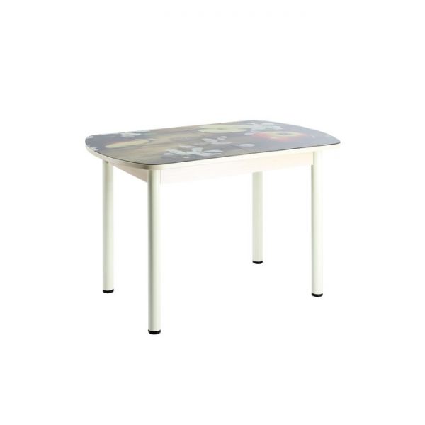 Стол раздвижной с фотопечатью Стин, 1100(1420)x700x760, Дуб/Дерево/Крашен. прямые