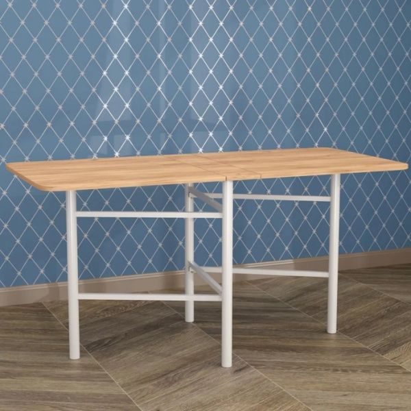 Стол книжка 1520х700х753 дуб крафт золотой/белый глянец