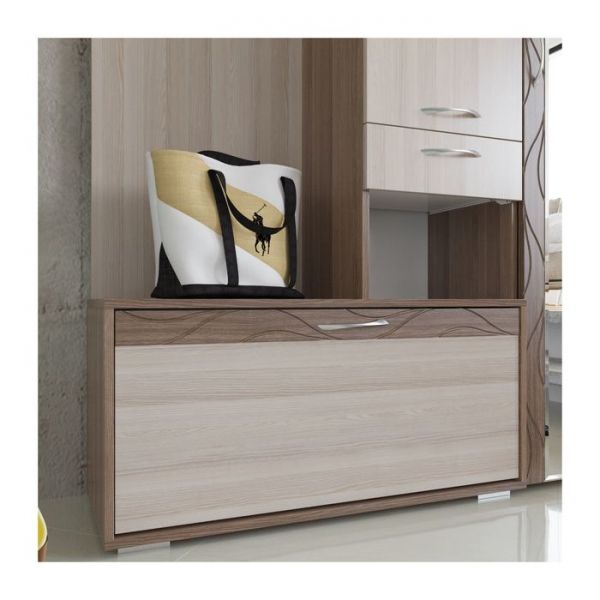 Прихожая ЛЕО 1470х370х2025  Ясень шимо тем/св МДФ-яс. темный