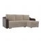 Угловой диван «Монако», механизм еврокнижка, велюр, цвет бежевый / коричневый