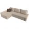 Угловой диван «Версаль», механизм дельфин, рогожка, правый угол, цвет бежевый
