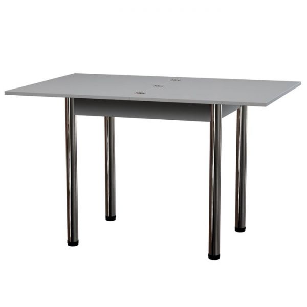 Стол поворотно-откидной «Пируэт», 800(1200) ? 600 ? 750 мм, опора хром, цвет венге