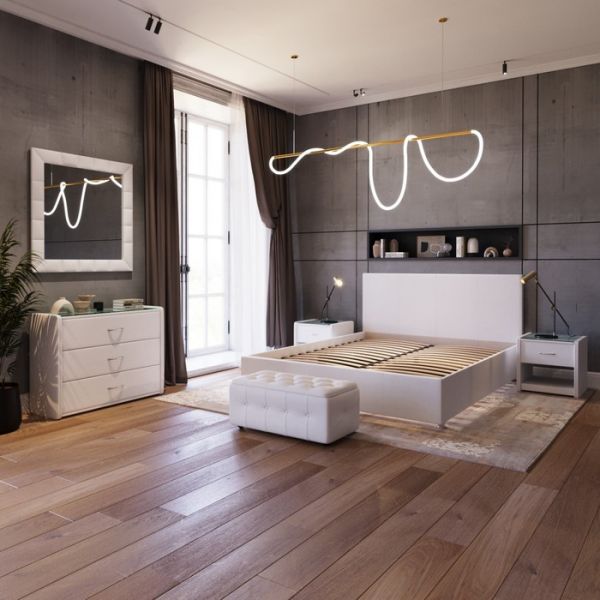 Кровать «Атриум New» без ПМ, 1400 ? 2000 мм, ортопедическое основание, цвет белый