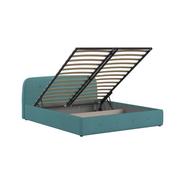 Кровать Илона, 1600х2000, ортопедическое осн+ПМ, Шерлок/Бирюзовый