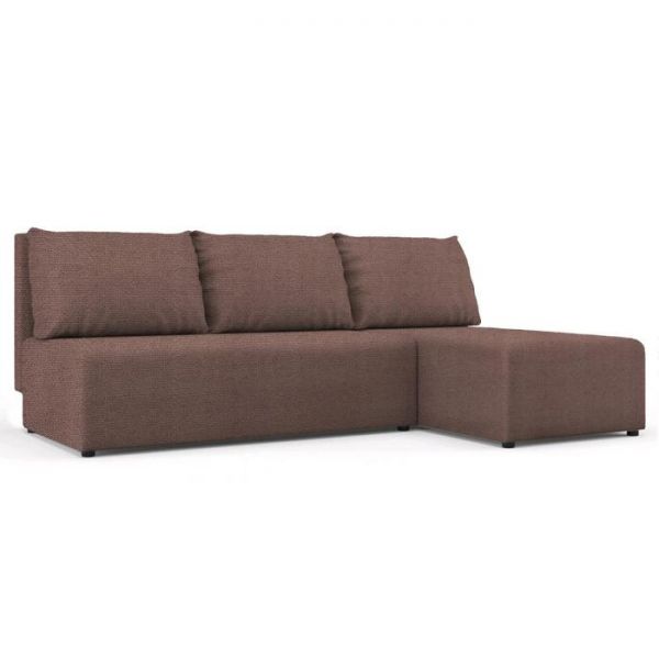 Угловой диван «Алиса», бельевой ящик, еврокнижка, ткань велюр, цвет shaggy azure