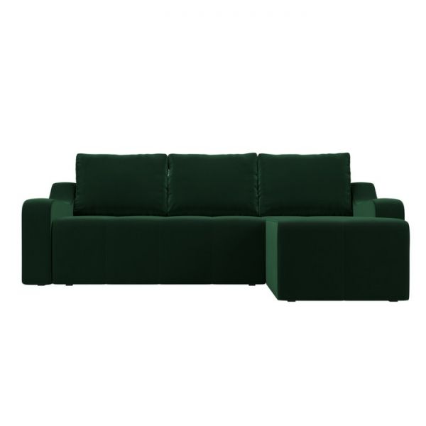 Угловой диван «Элида», правый угол, велюр, цвет бежевый