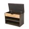 Тумба для обуви Лайт, 615х315х470, Венге/Дуб крафт золотой/Темно-коричневый кожзам