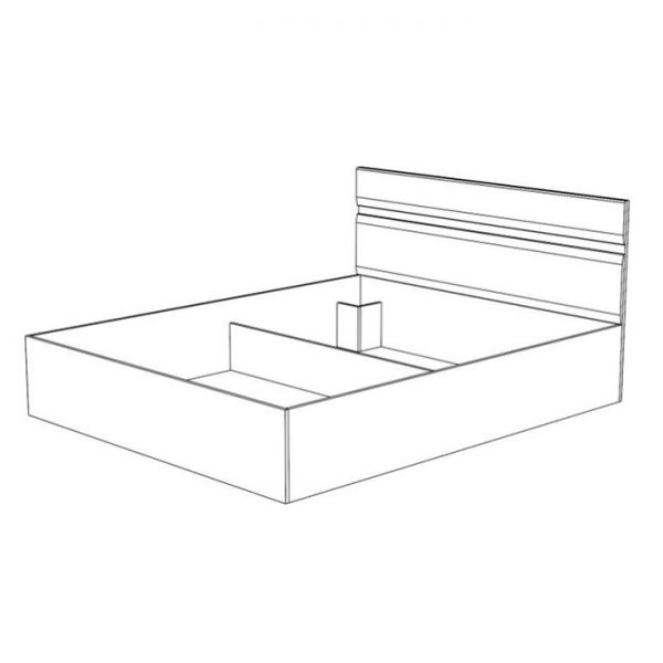 Кровать «Вегас», 1600 ? 2000, ортопедическое основание, цвет венге, белый глянец